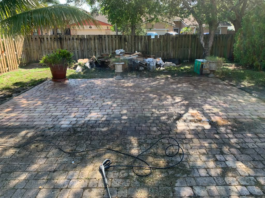 Before — Lakefront Pool Deck in South Florida