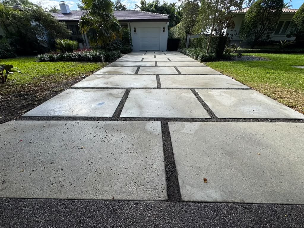After — Concrete Driveway in South Florida