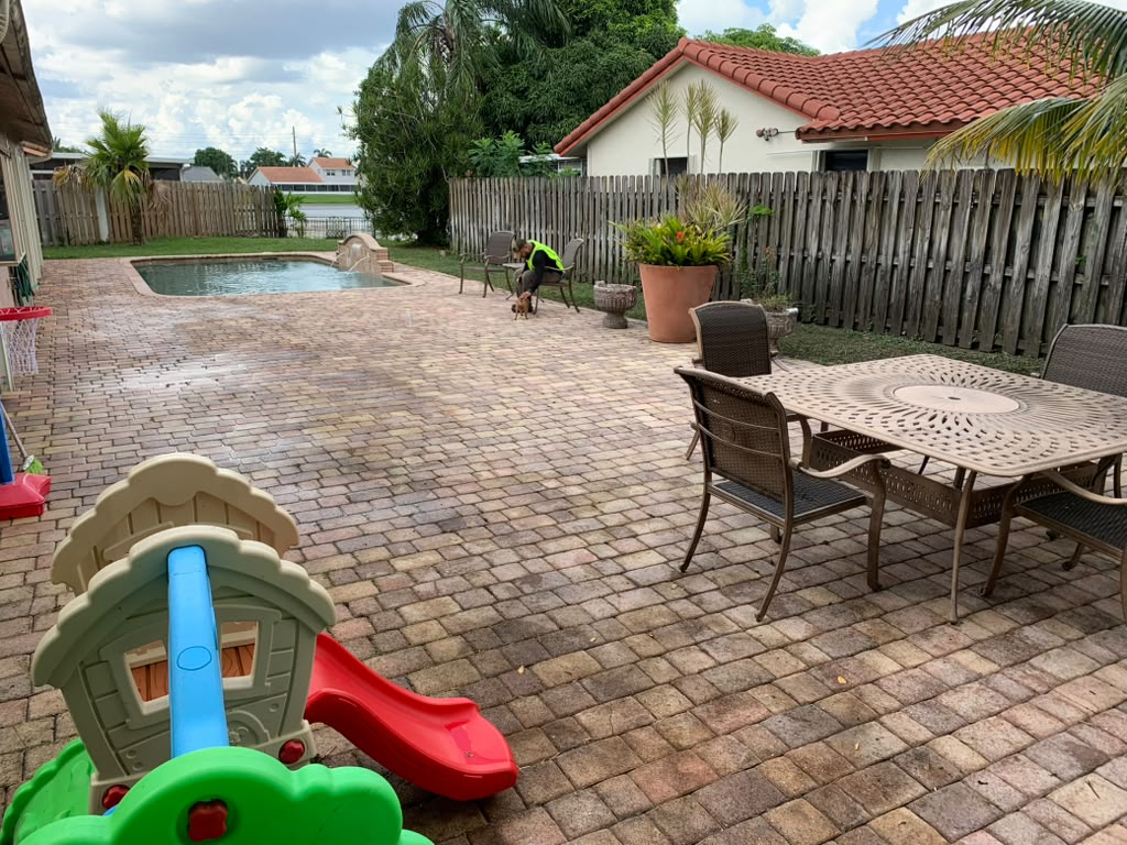 After — Lakefront Pool Deck in South Florida