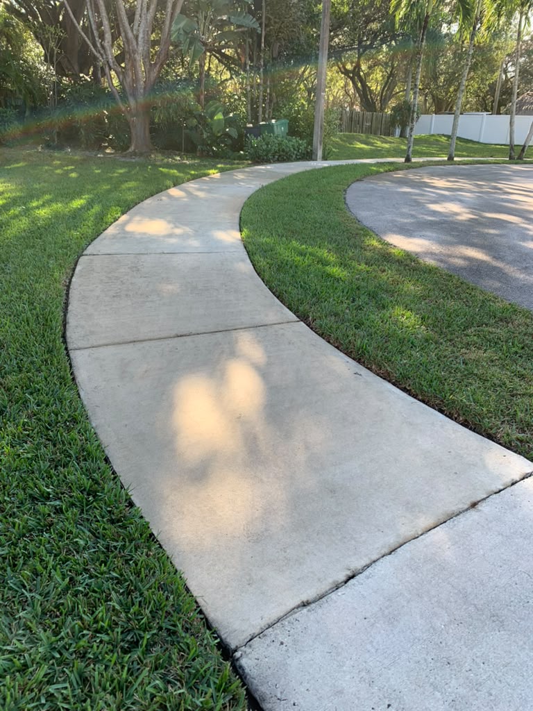 After — Curved Sidewalk in South Florida