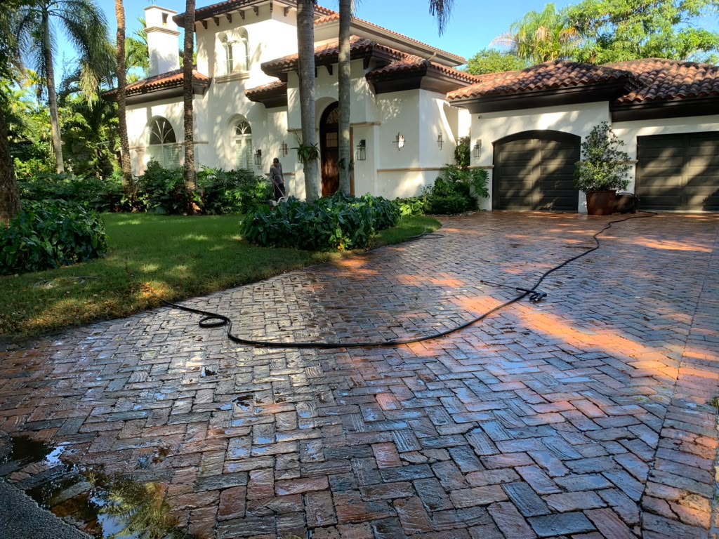 Before — Brick Paver Driveway in South Florida
