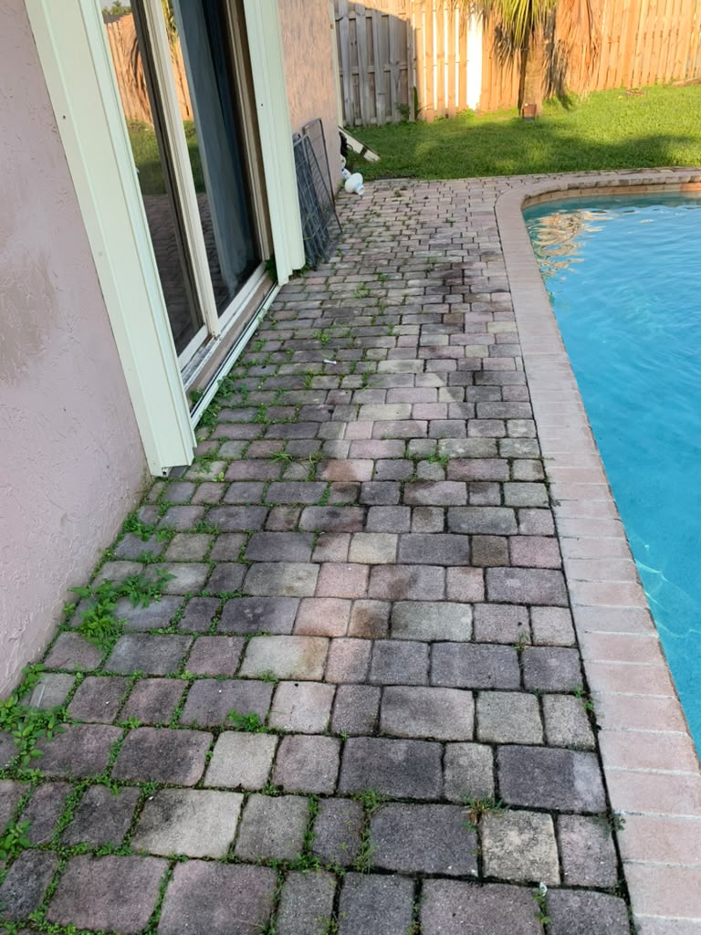 Before — Pool-Edge Walkway in South Florida
