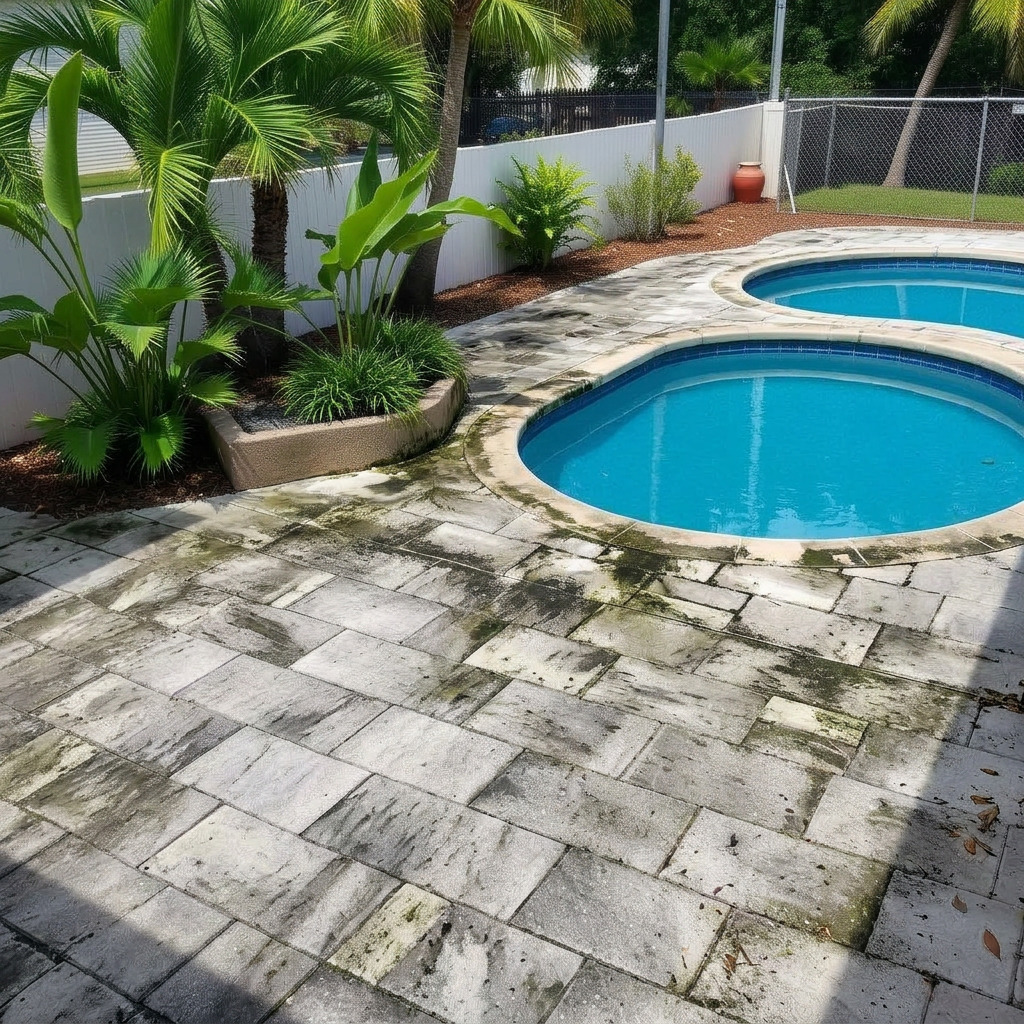 Before — Pool Deck Cleaning in Fort Lauderdale, FL