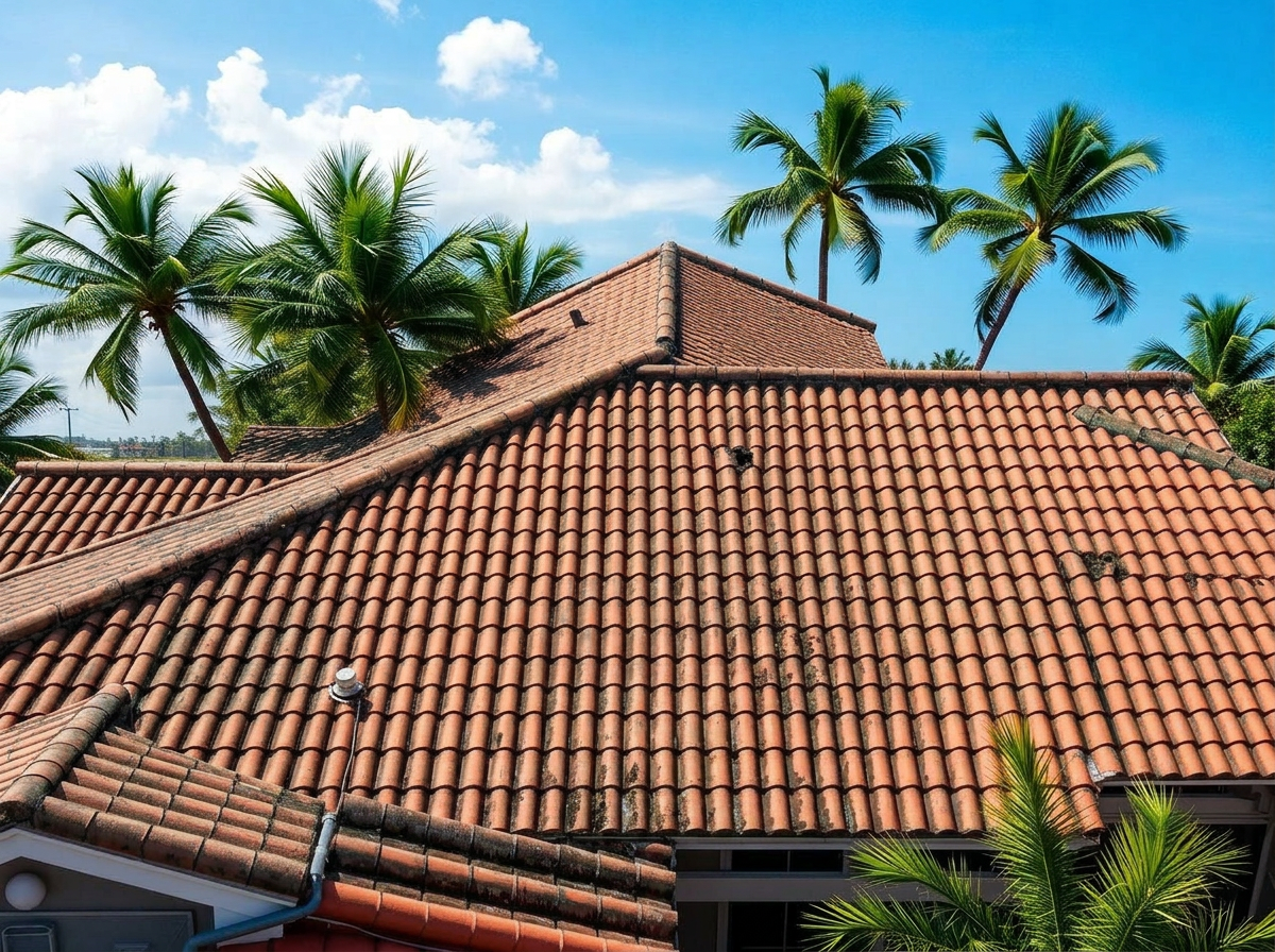 Spanish Tile Restoration — before cleaning