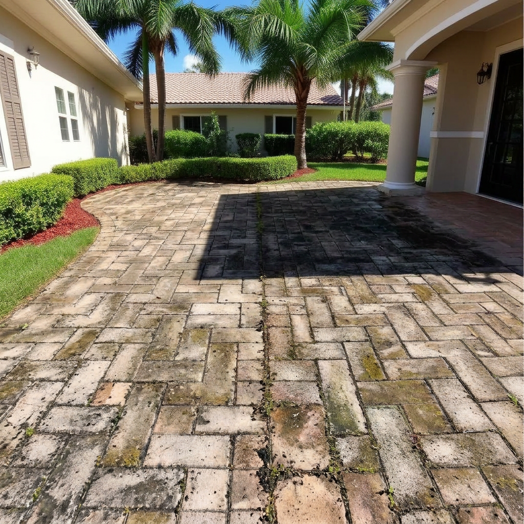 Before — Walkway Cleaning in Doral, FL